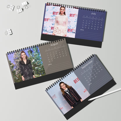 Kiernan Shipka 2026 Desk Calendar | Premium Spiral Bound Celebrity Photo Calendar | High-Quality Fan Gift & Desk Décor