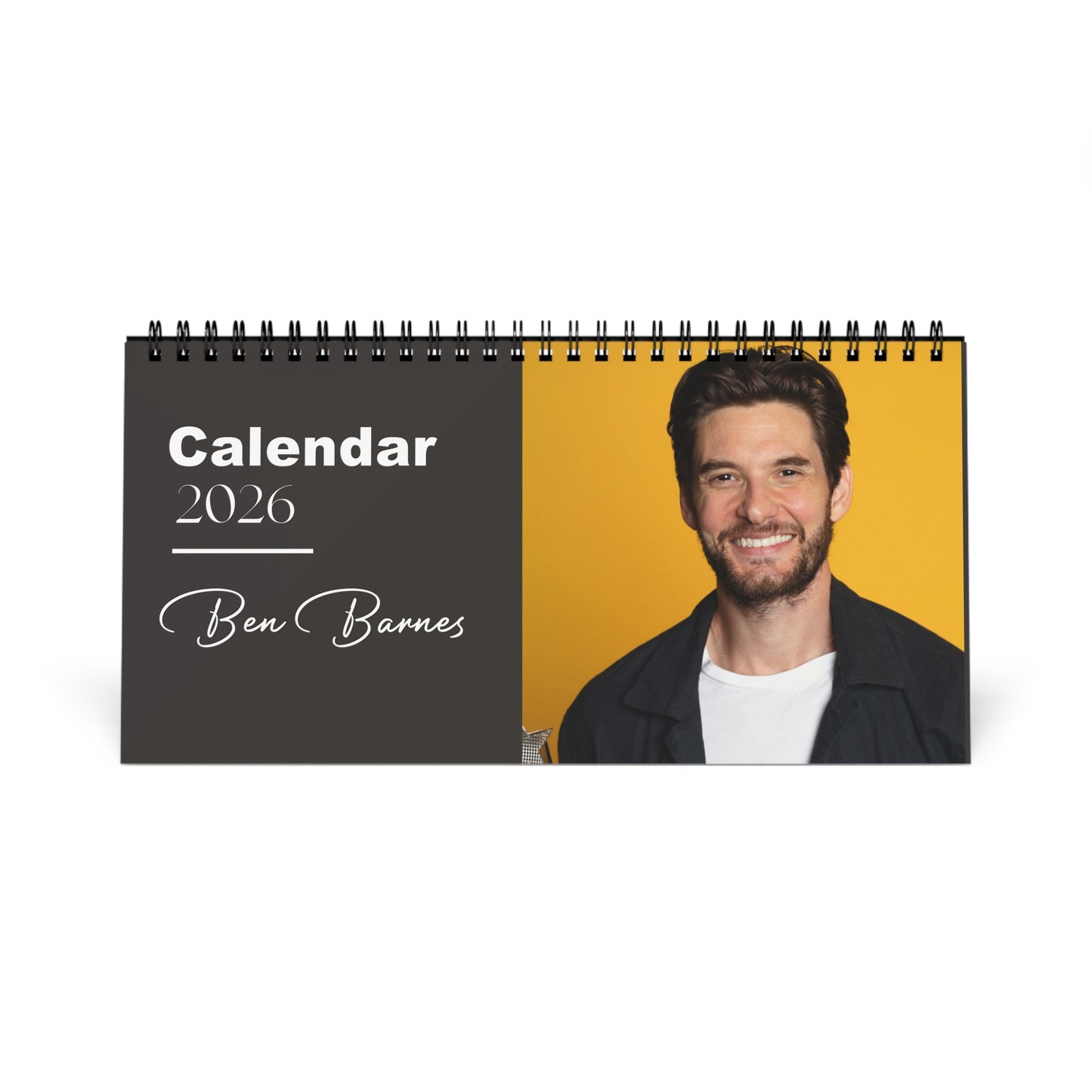 Ben Barnes 2026 Desk Calendar | Shadow and Bone The Chronicles of Narnia Star | Ben Barnes Gift | Actor Calendar | TV Movie Decor