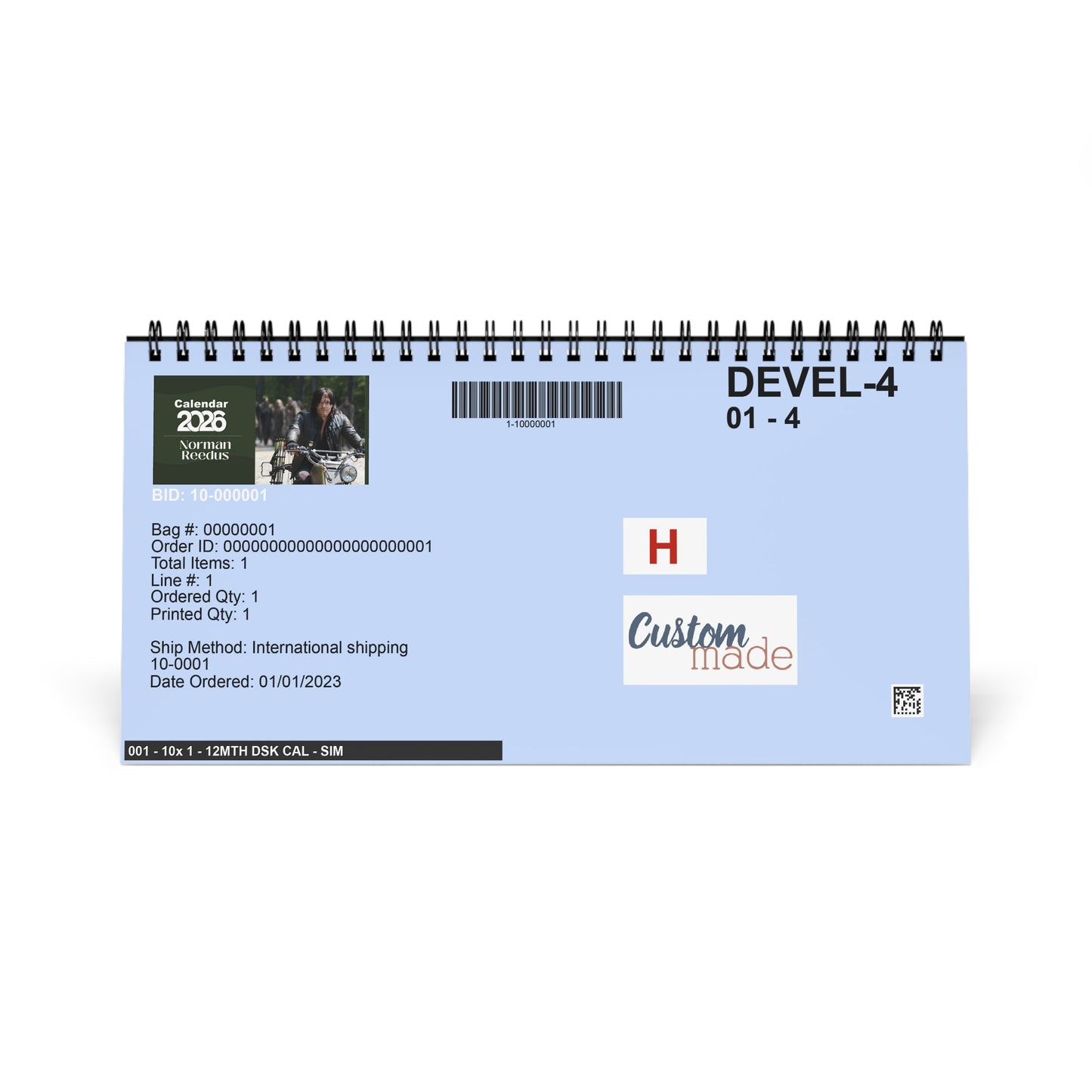Norman Reedus 2026 Desk Calendar | Celebrity Spiral Bound Photo Calendar | Fan Collectible Gift | Stylish Desk & Office Décor