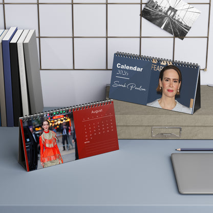 Sarah Paulson 2026 Desk Calendar | Premium Spiral Bound Celebrity Photo Calendar | High-Quality Fan Gift & Desk Décor