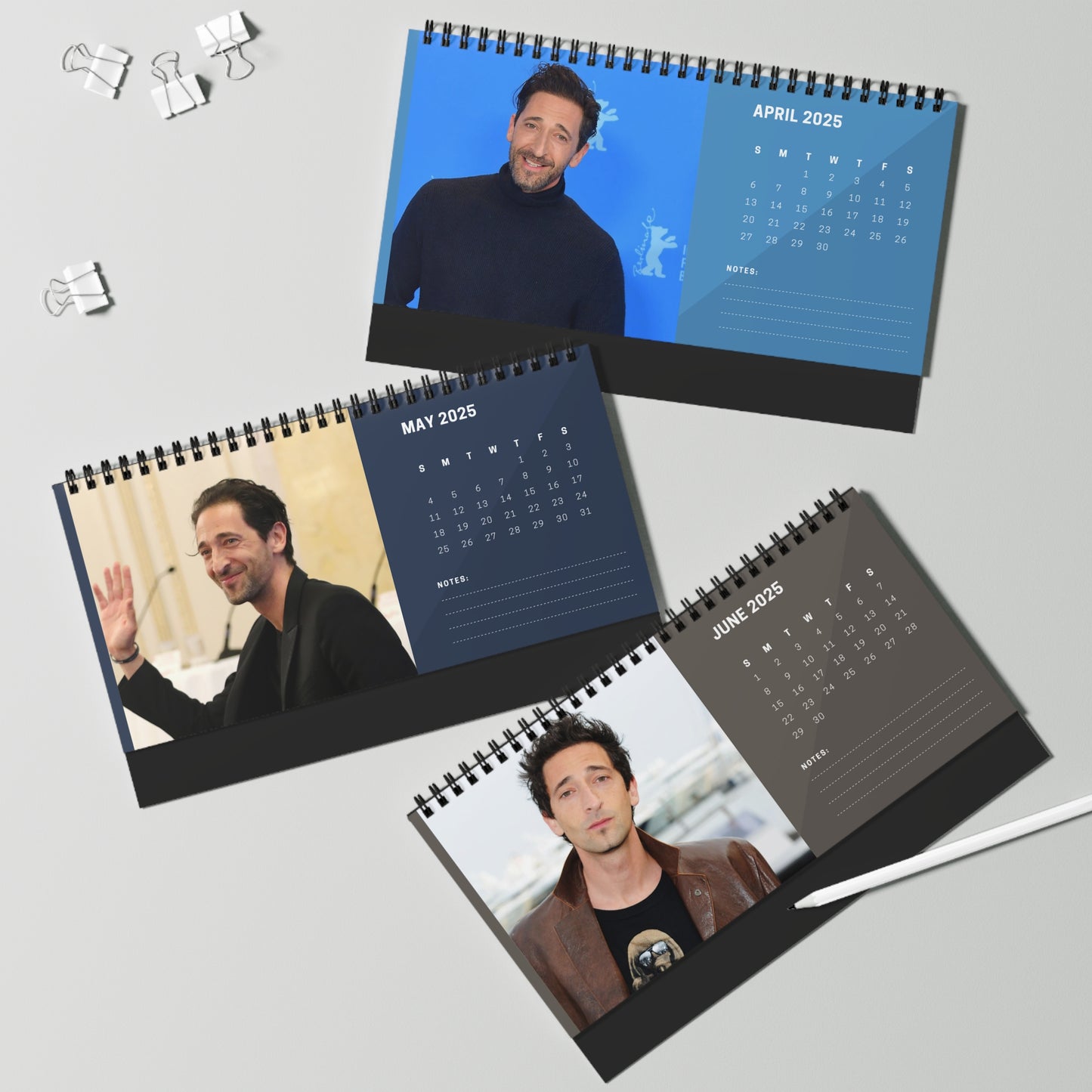 Adrien Brody 2025 Desk Calendar | Adrien Calendar | Fan Gift