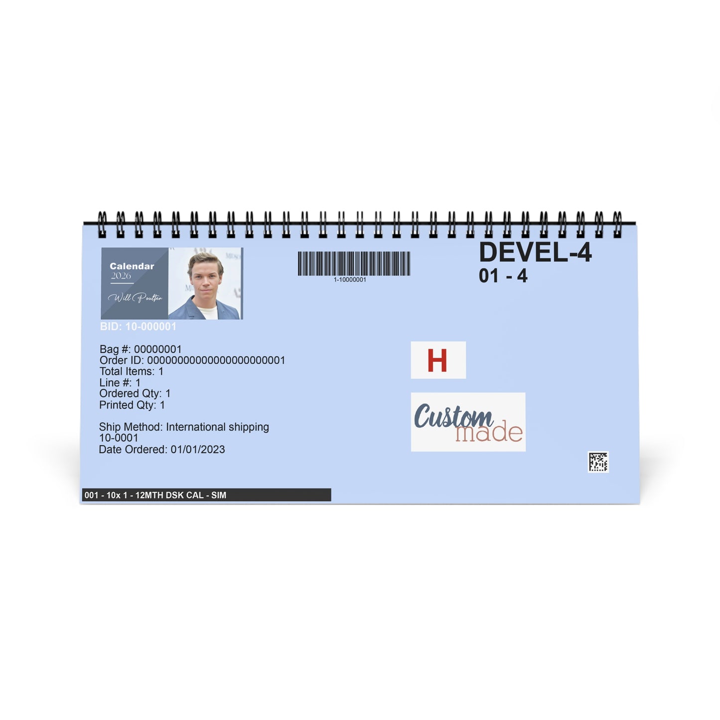 Will Poulter 2026 Desk Calendar |  Star Calendar | Actor Gift for Fans