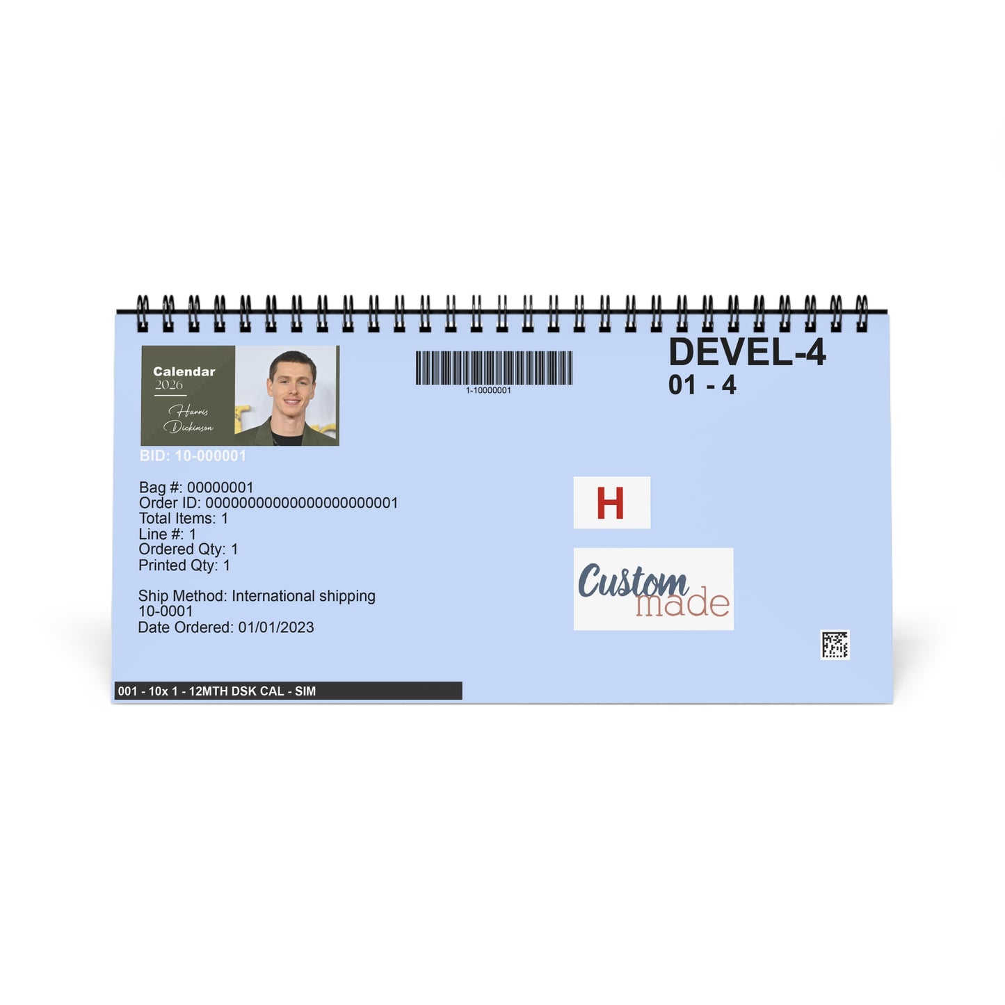 Harris Dickinson 2026 Desk Calendar | Hollywood Star | Stylish Celebrity Desk Décor | Fan Gift for Movie Lovers & Collectors