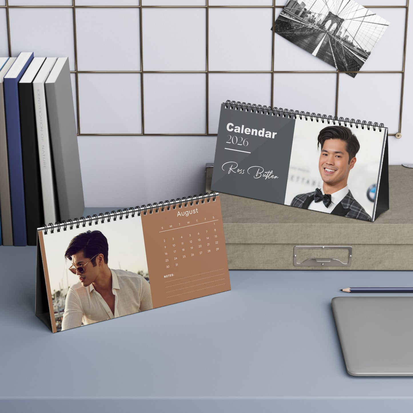 Ross Butler 2026 Desk Calendar | Premium Celebrity Photo Calendar | Stylish Desk Decor & Fan Gift