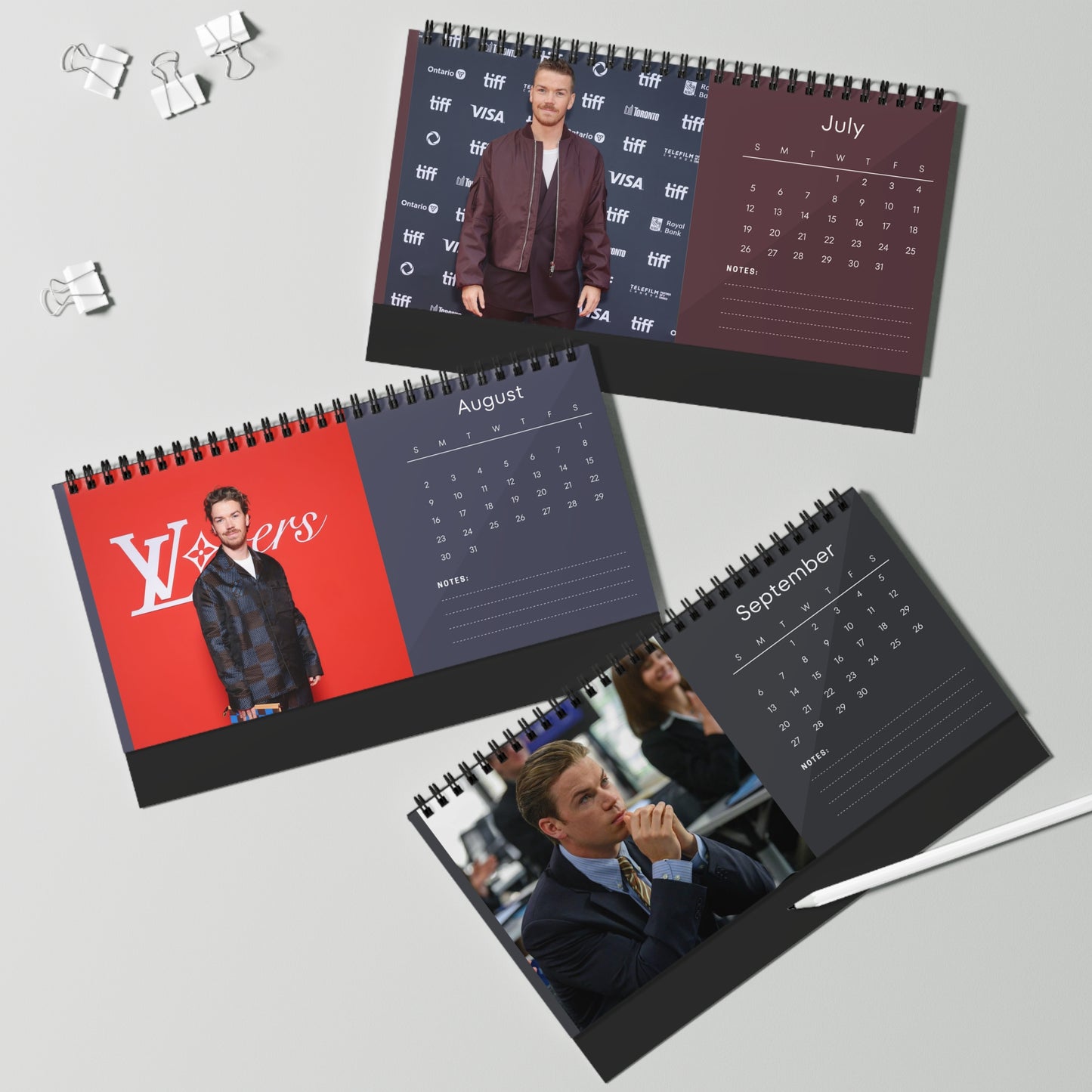 Will Poulter 2026 Desk Calendar | Premium Spiral Bound Celebrity Photo Calendar | Collectible Fan Gift | Stylish Desk & Office Décor
