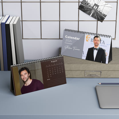 Aidan Turner 2026 Desk Calendar | Poldark Actor Gift | Ross Poldark Calendar | Hobbit Actor | Office Desk Decor