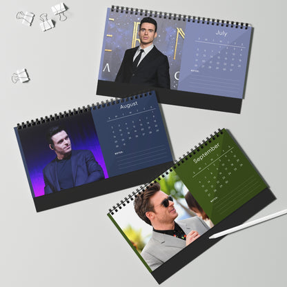 Richard Madden 2026 Desk Calendar | Premium Spiral Bound Celebrity Photo Calendar | High-Quality Fan Gift & Desk Décor