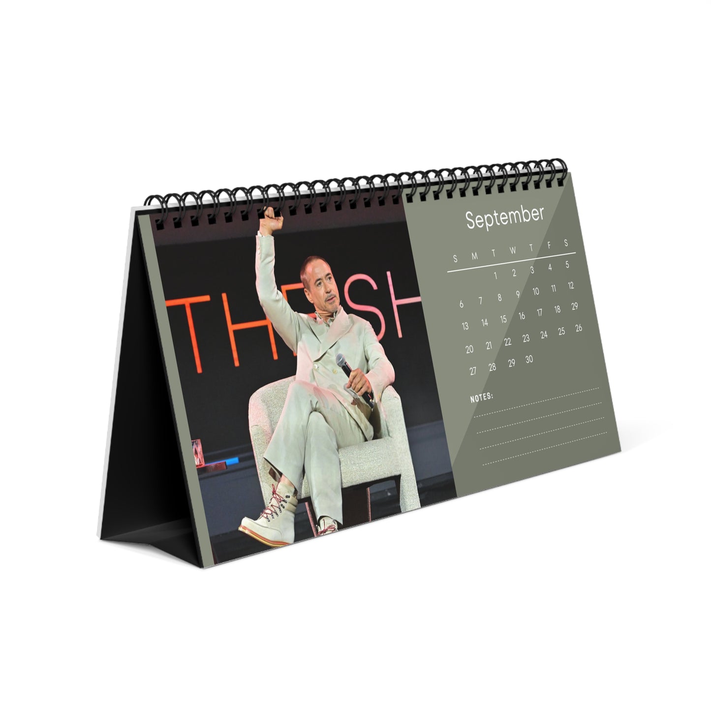 Robert Downey Jr 2026 Desk Calendar | Premium Celebrity Photo Calendar | Stylish Office Decor & Fan Gift