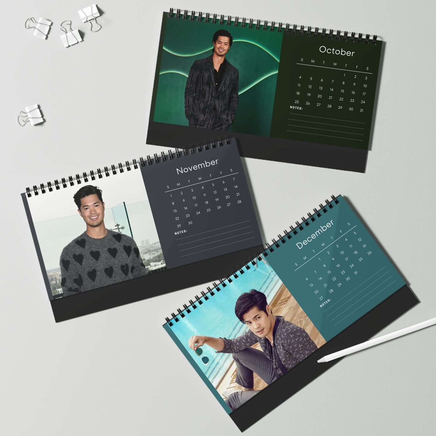 Ross Butler 2026 Desk Calendar | Premium Celebrity Photo Calendar | Stylish Desk Decor & Fan Gift