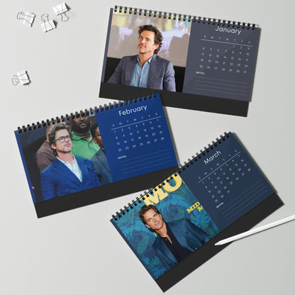 Matt Bomer 2026 Desk Calendar | Premium Spiral Bound Celebrity Photo Calendar | Collectible Fan Gift | Stylish Desk & Office Décor