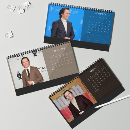 Paul Dano 2026 Desk Calendar | Premium Spiral Bound Celebrity Photo Calendar | High-Quality Fan Gift & Desk Décor
