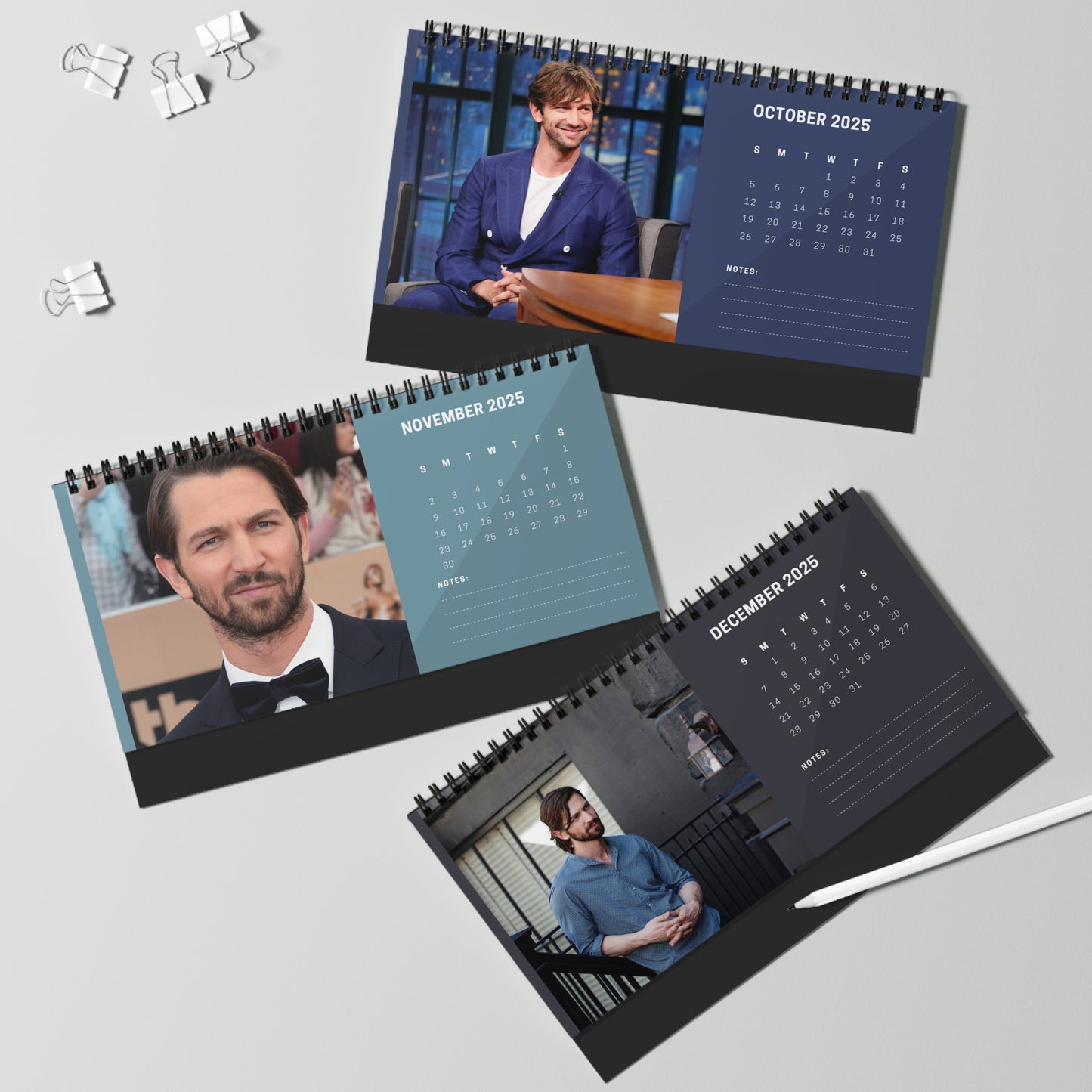 Michiel Huisman 2025 Desk Calendar | Michiel Huisman Calendar | Fan Gift