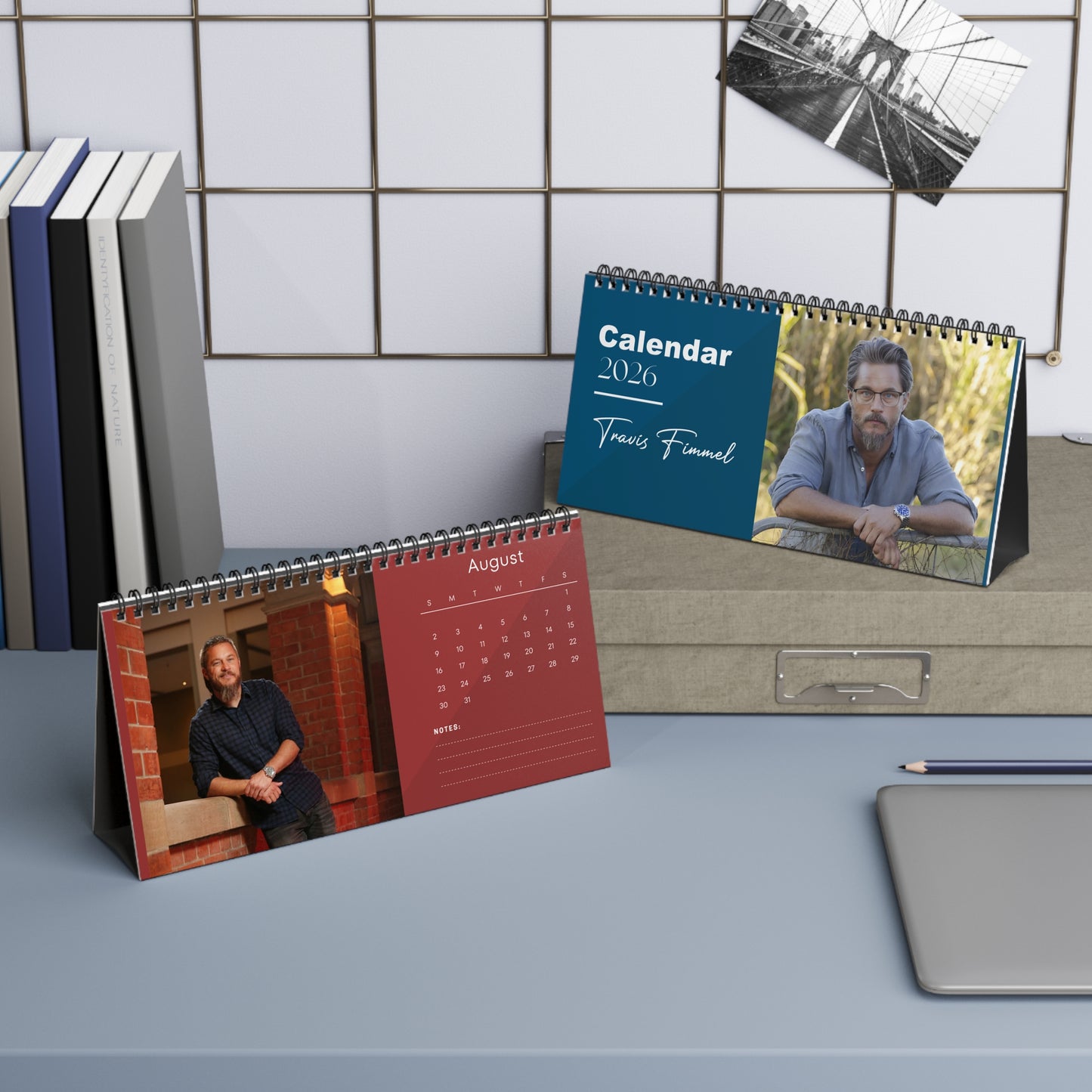 Travis Fimmel 2026 Desk Calendar | Star Photo Calendar | Actor Gift for Fans