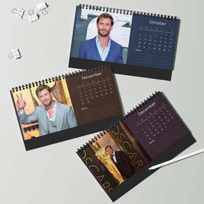 Chris Hemsworth 2026 Desk Calendar |  Celebrity Gift | Office Decor