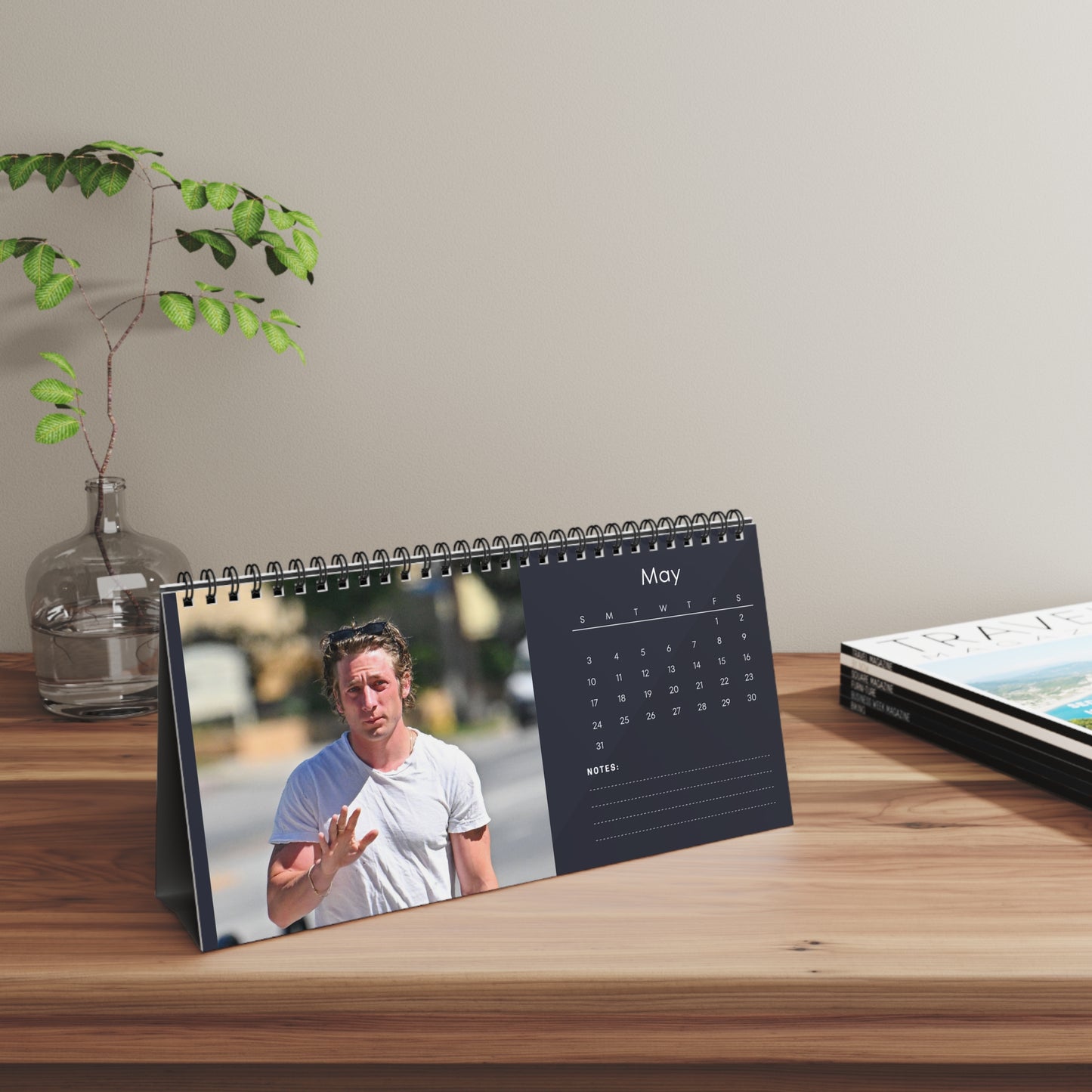 Jeremy Allen White 2026 Desk Calendar | The Bear Actor | Shameless Star | Celebrity Gift | Office Decor