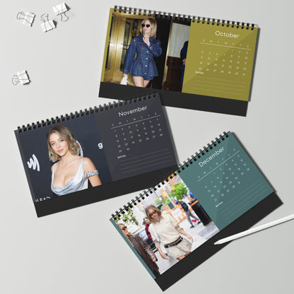 Sydney Sweeney 2026 Desk Calendar | Premium Spiral Bound Celebrity Photo Calendar | High-Quality Fan Gift & Desk Décor