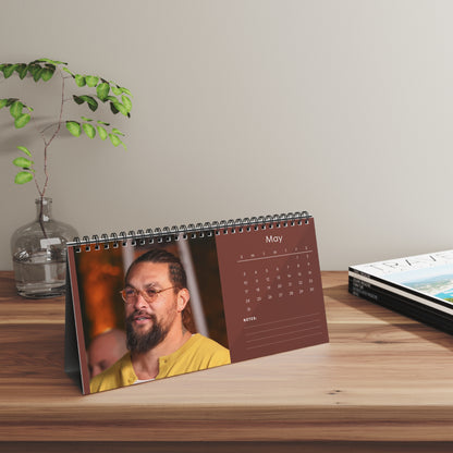 Jason Momoa 2026 Desk Calendar | Aquaman & Game of Thrones Actor | Celebrity Gift | Office Decor