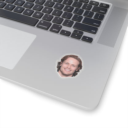 Personalized Kiss-Cut Stickers - Smiling Face Design for Laptops & Decor