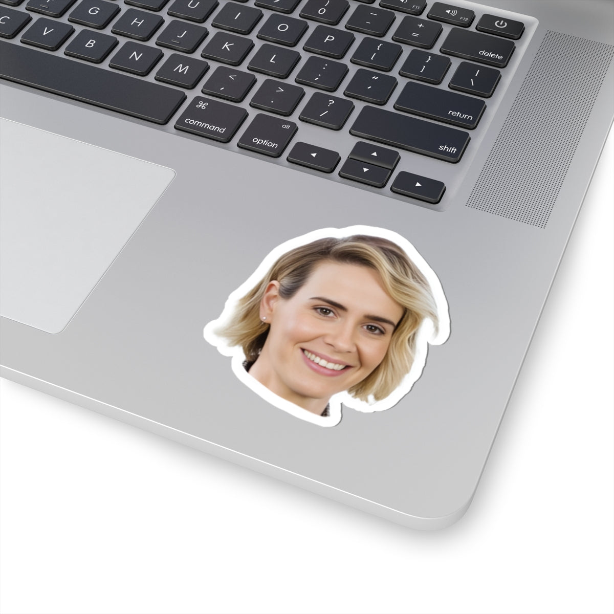 Personalized Kiss-Cut Stickers - Smiling Face Design for Laptops & Decor