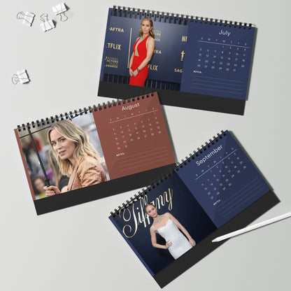 Emily Blunt 2026 Desk Calendar | Actress Monthly Planner | Emily Blunt Gift | A Quiet Place Calendar | Office Decor