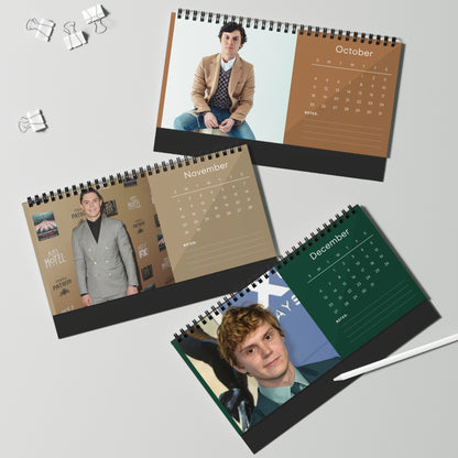 Evan Peters 2026 Desk Calendar |  Celebrity Gift | Office Decor