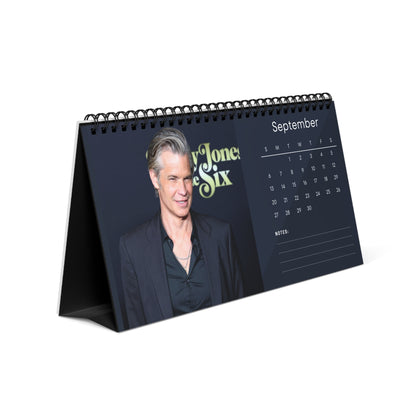 Timothy Olyphant 2026 Desk Calendar | Star Photo Calendar | Western TV Actor Gift