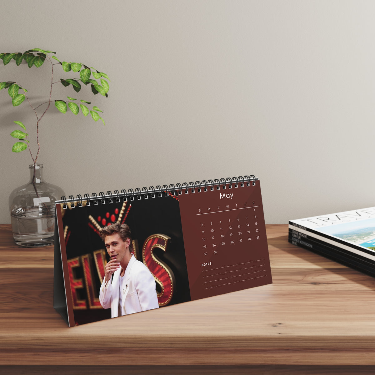 Austin Butler 2027 Desk Calendar Vol 3 | Spiral Bound Photo Calendar | Fan Gift