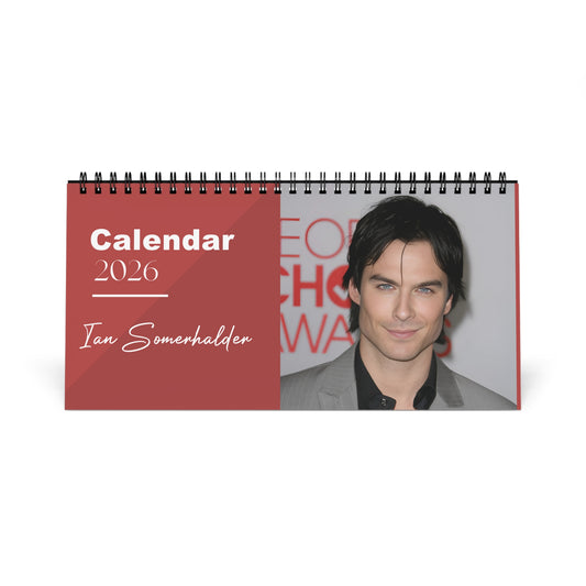Ian Somerhalder 2026 Desk Calendar |  Celebrity Gift | Office Decor