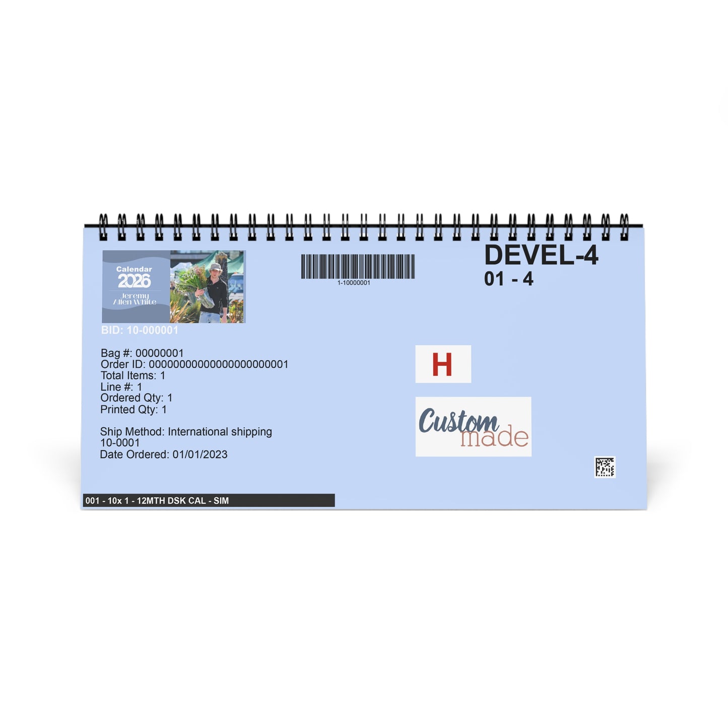 Jeremy Allen White 2026 Desk Calendar | Premium Spiral Bound Celebrity Photo Calendar | Collectible Fan Gift | Stylish Desk & Office Décor