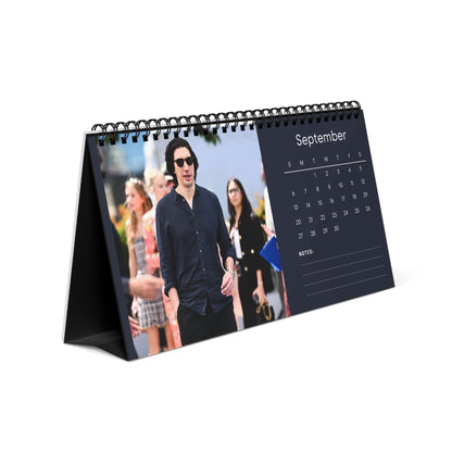 Adam Driver 2026 Desk Calendar, 12 Month Celebrity Photo Calendar for Fans and Collectors, Premium Quality Gift
