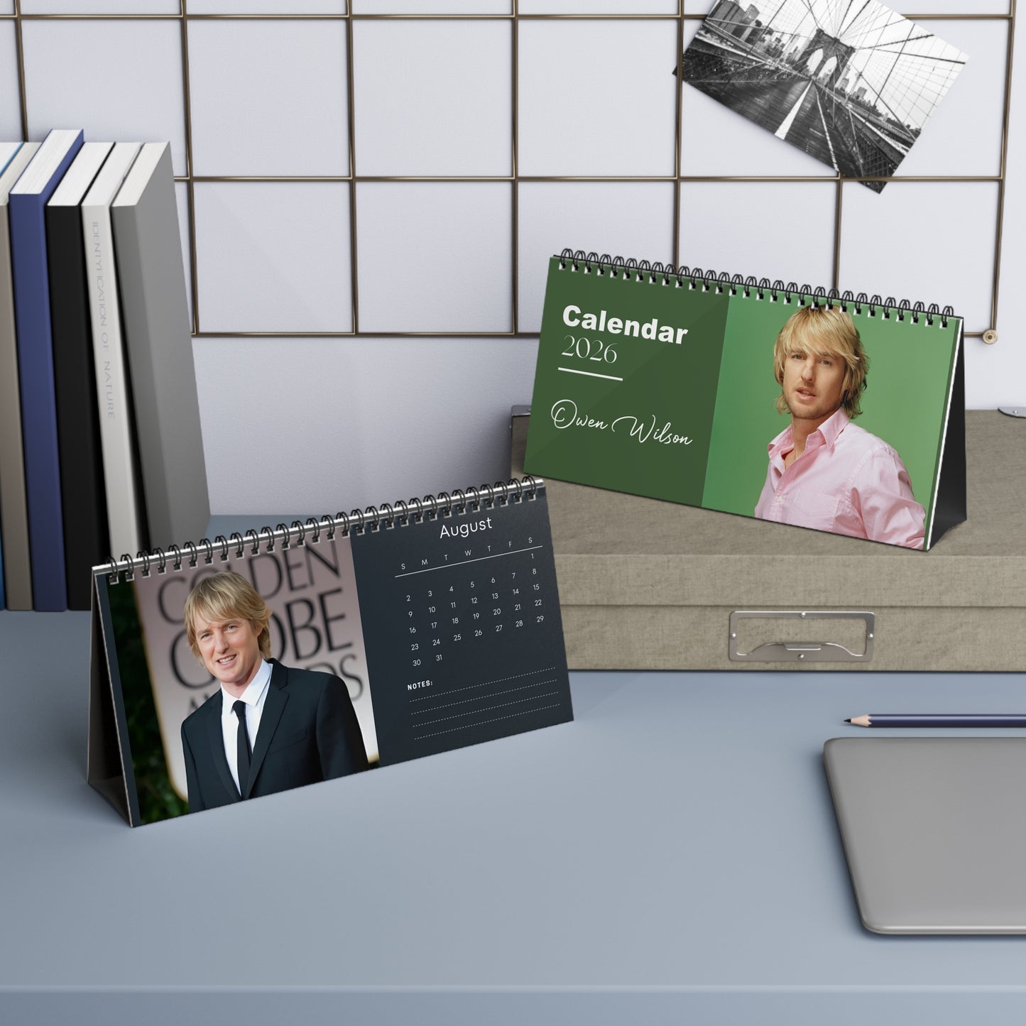 Owen Wilson 2025 Desk Calendar | Actor Monthly Planner | Owen Wilson Gift | Wedding Crashers Calendar | Office Decor
