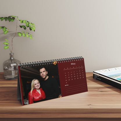 Nicola Coughlan & Luke Newton 2026 Desk Calendar | Premium Spiral Bound Celebrity Photo Calendar | Collectible Fan Gift | Stylish Desk