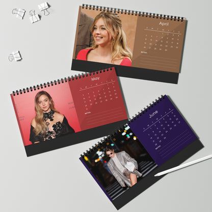 Sydney Sweeney 2026 Desk Calendar | Celebrity Photo Calendar | Hollywood Actress | Glam Desk Accessory & Fan Gift