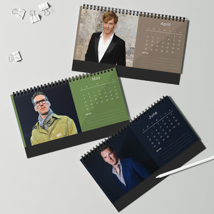Benedict Cumberbatch 2027 Desk Calendar Vol 2 | Spiral Bound Photo Calendar | Fan Gift