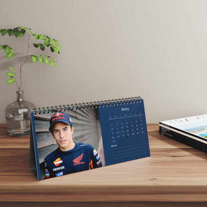 Marc Márquez 2026 Desk Calendar |Premium Spiral Bound MotoGP Champion Photo Calendar | Collectible Gift for Racing Fans & Desk Décor