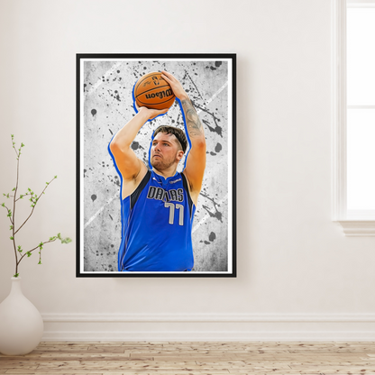 Luka Dončić Matte Paper Poster, Frames & Hanger, NBA Fan Gift