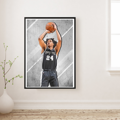 Devin Vassell Matte Paper Poster, Frames & Hanger