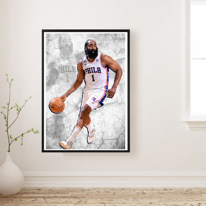 James Harden Matte Paper Poster, Frames & Hanger