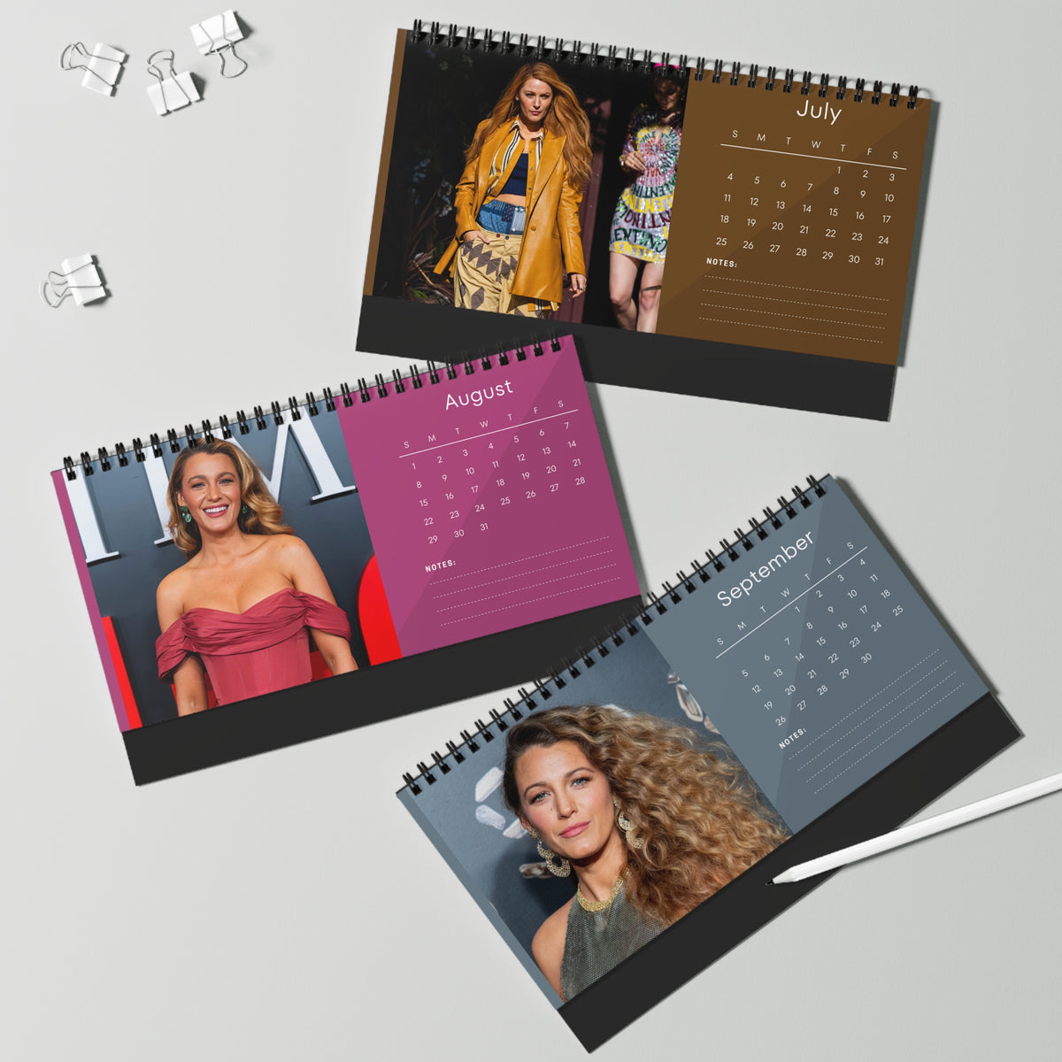 Blake Lively 2027 Desk Calendar Vol 1 | Spiral Bound Photo Calendar | Fan Gift