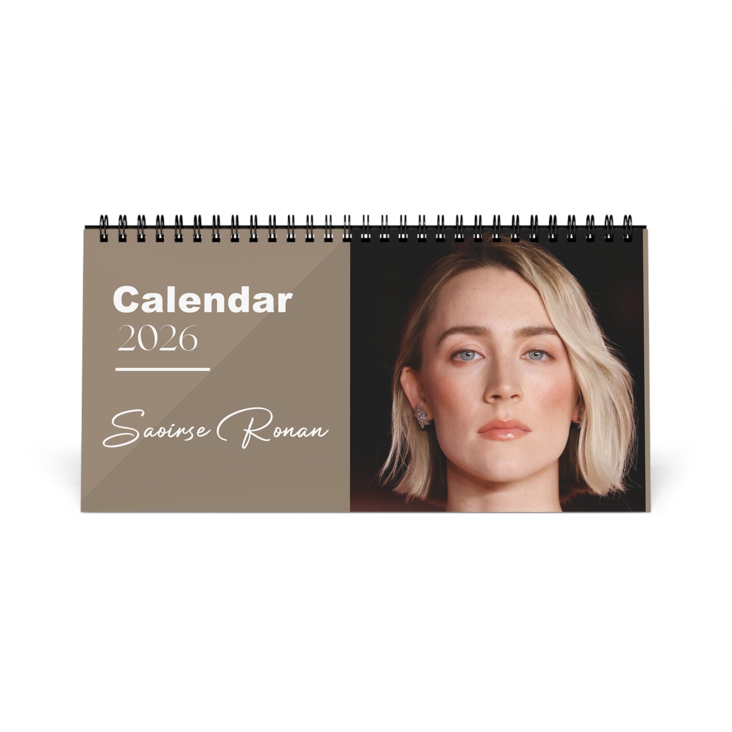 Saoirse Ronan 2026 Desk Calendar | Premium Spiral Bound Celebrity Photo Calendar | High-Quality Fan Gift & Desk Décor