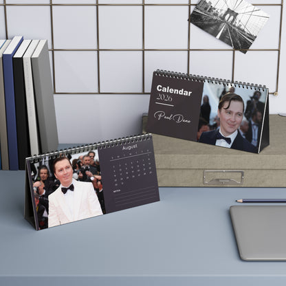 Paul Dano 2026 Desk Calendar | Premium Spiral Bound Celebrity Photo Calendar | Perfect Gift for Fans & Stylish Desk Décor