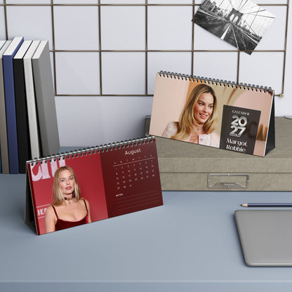 Margot Robbie 2027 Desk Calendar Vol 2 | Spiral Bound Photo Calendar | Fan Gift