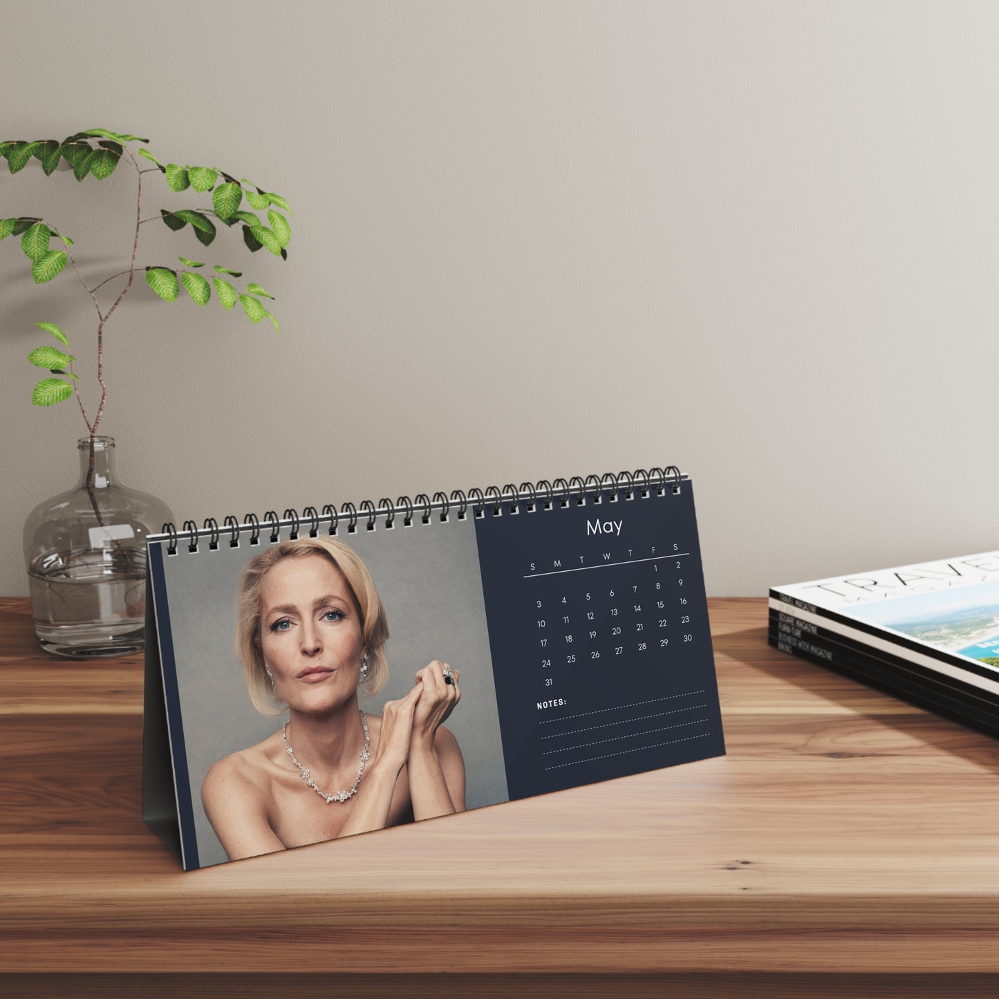 Gillian Anderson 2026 Desk Calendar | X-Files Star | Celebrity Desk Décor | Fan Gift for Collectors | TV & Movie Icon Calendar