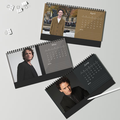 Anton Yelchin 2026 Desk Calendar | Premium Celebrity Photo Calendar for Fans | Stylish Spiral Bound Collectible Desk Décor