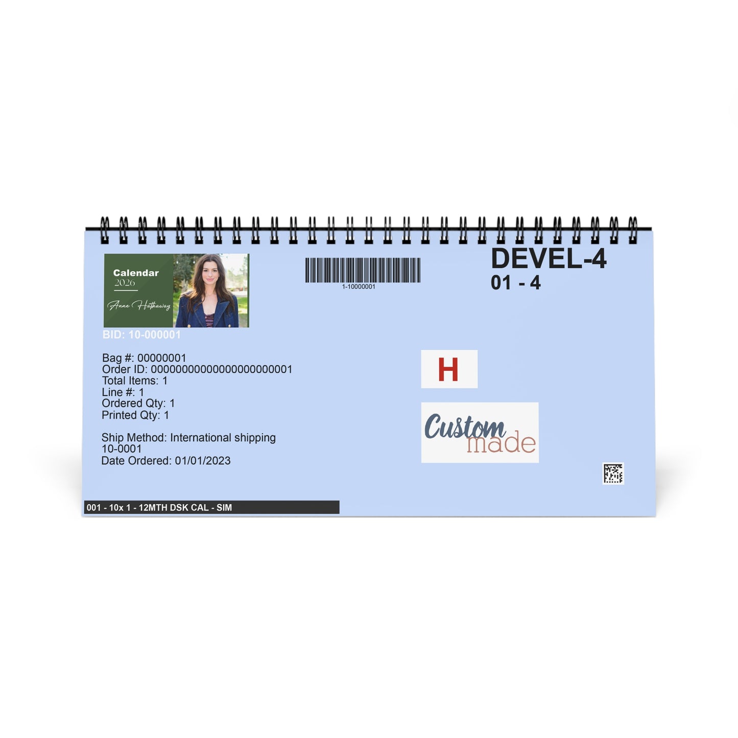 Anne Hathaway 2026 Desk Calendar | Actress Monthly Planner | Anne Hathaway Gift | The Devil Wears Prada Calendar | Office Decor