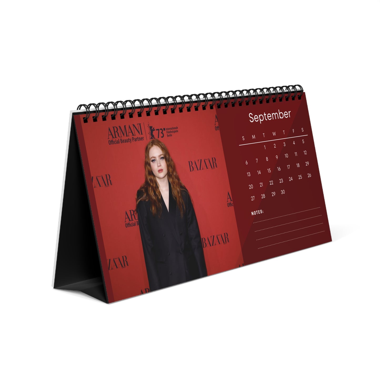 Sadie Sink 2026 Desk Calendar | Premium Spiral Bound Celebrity Photo Calendar | High-Quality Fan Gift & Desk Décor