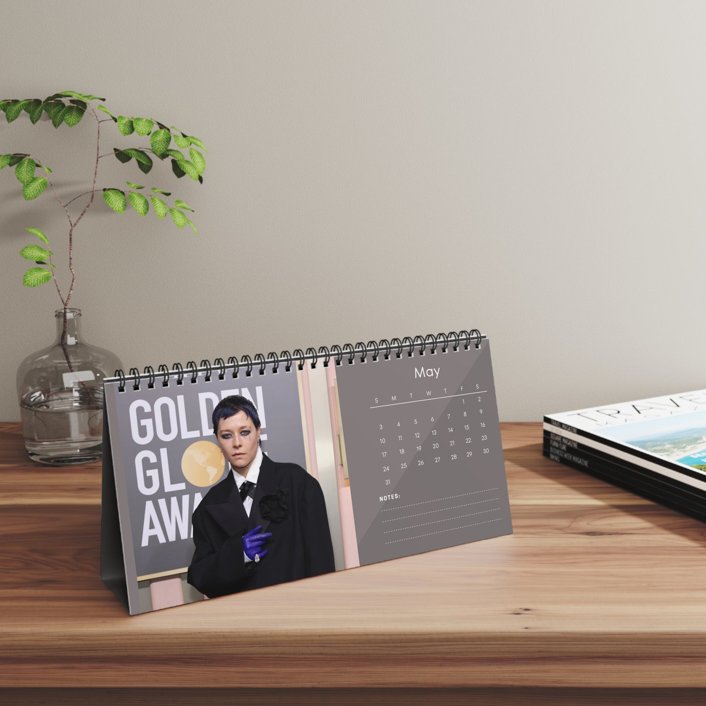 Emma D Arcy 2026 Desk Calendar |Premium Spiral Bound Celebrity Photo Calendar | Collectible Fan Gift | Stylish Desk