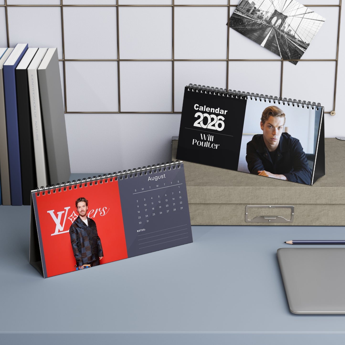 Will Poulter 2026 Desk Calendar | Premium Spiral Bound Celebrity Photo Calendar | Collectible Fan Gift | Stylish Desk & Office Décor