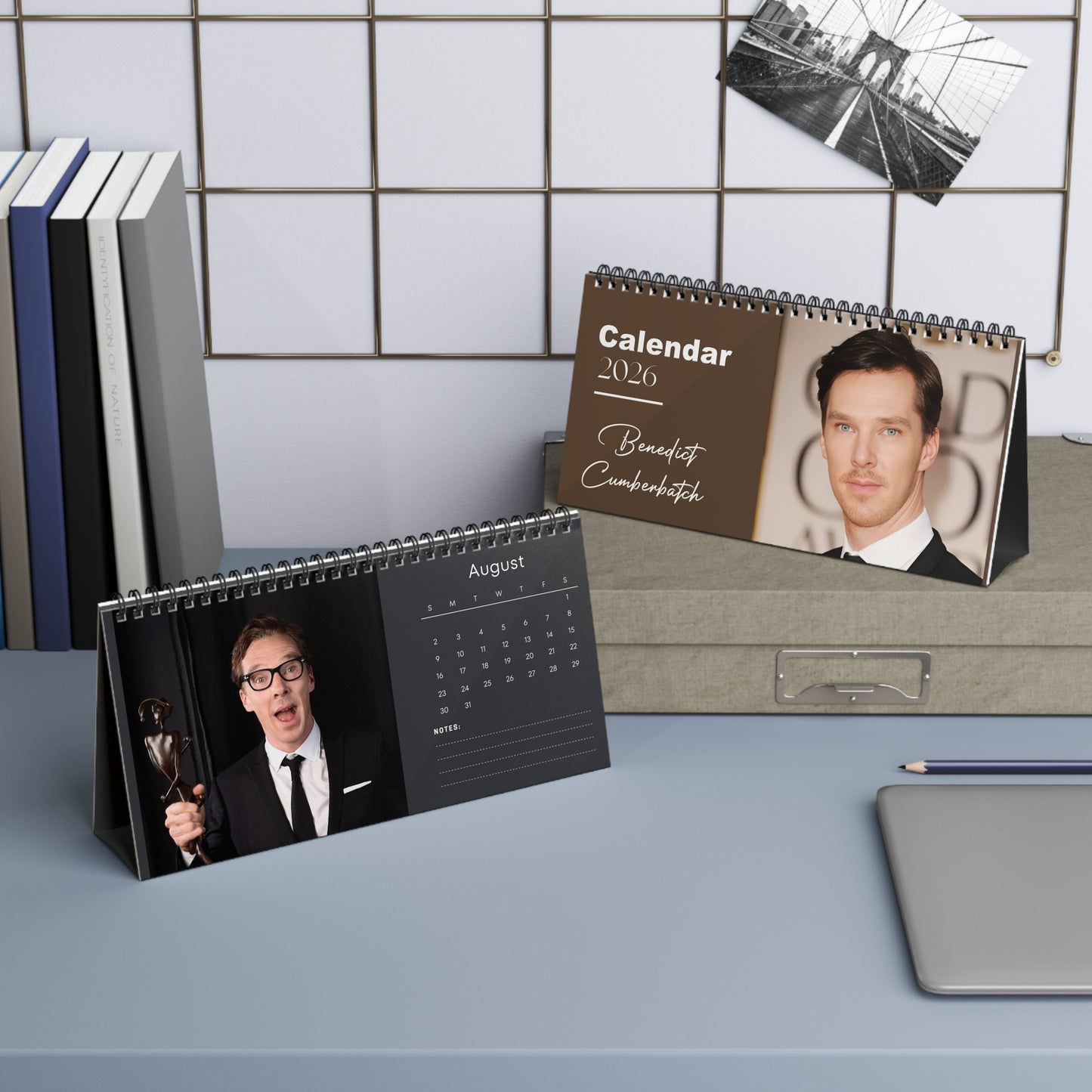 Benedict Cumberbatch 2026 Desk Calendar | Doctor Strange Actor | Sherlock Holmes Calendar | Actor Gift | Office Decor