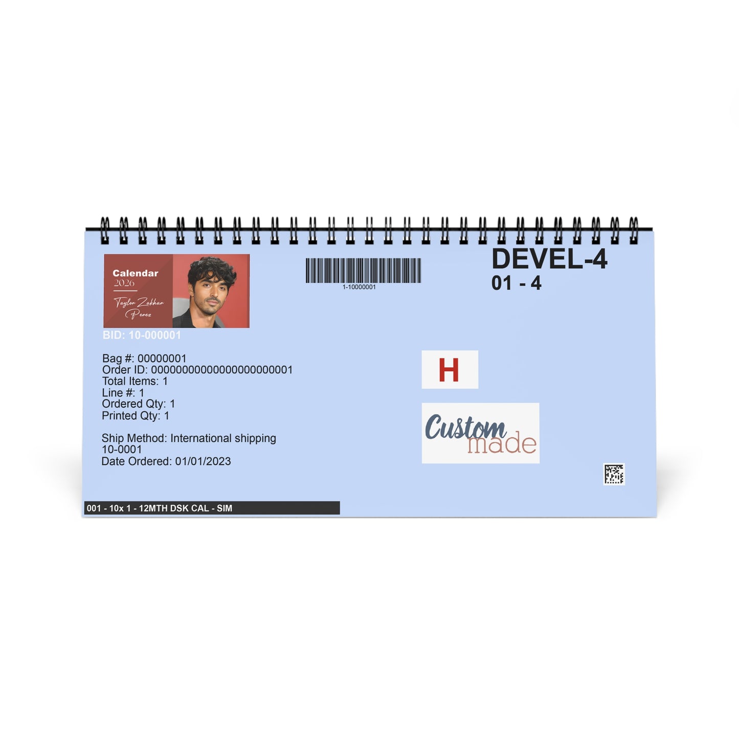 Taylor Zakhar Perez 2026 Desk Calendar | Celebrity Photo Calendar | Hollywood Star Gift | Stylish Desk Decor